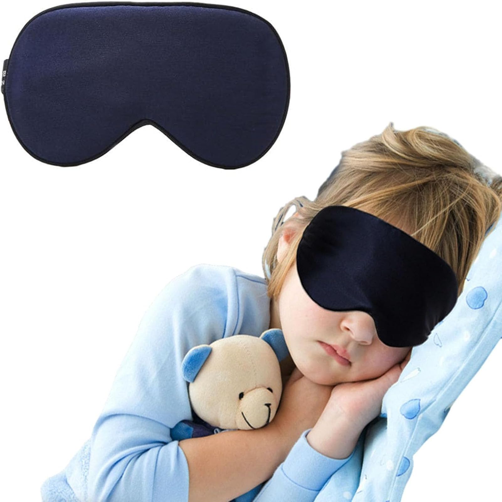 1 Stück 3D Schlafmaske Für Kinder – Weich, Verstellbar, 20 X 9 Cm, Für Reisen & Nickerchen