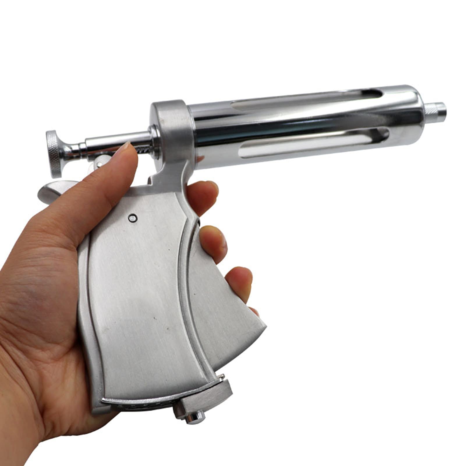 Continuous Livestock Syringe Injector Injection Animals Semi Automatic Stainless Steel Adjustable In