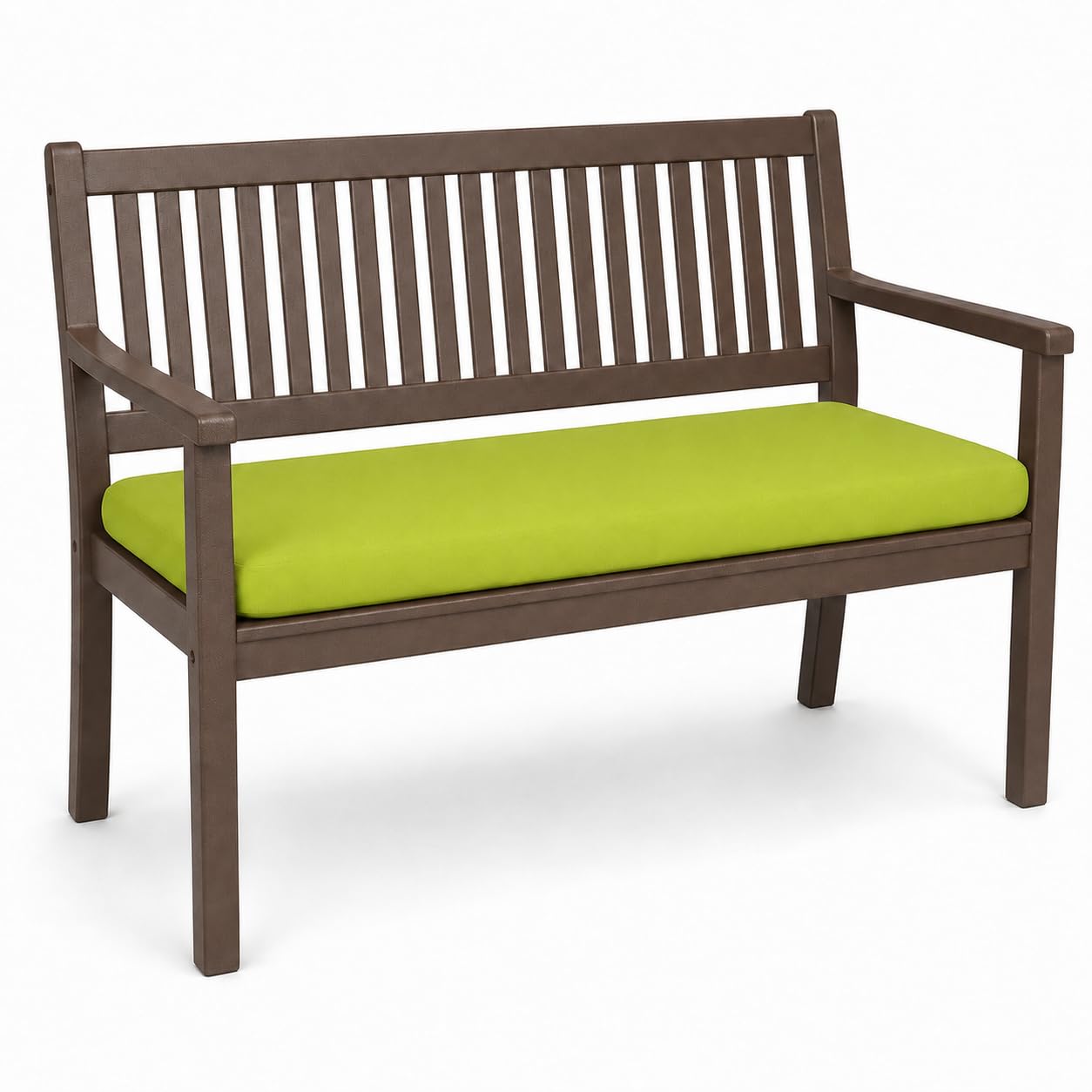 Garden Bench Cushion 2, 3 & 4 Seater, 5 cm Thick High Density Foam Seat Pad with Water-Resistant Removable Washable Cover for Outdoor Patio & Window Seat(3 Seater 140 x 51 x 5CM_Lime Green) — image 1