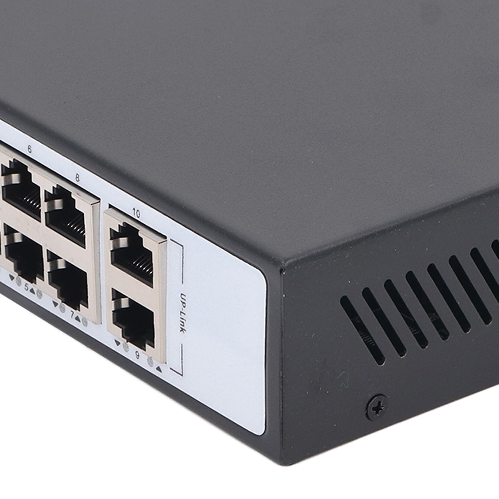 Generic 10 Port Poe Interrupteur Ethernet Switch Durable Metal Housing Pild and Play Gigabit Switch pour Le Jeu PC, Serveur, Adaptateur, capacité de 20 Gbit / S pour la communauté, école (Plug UE