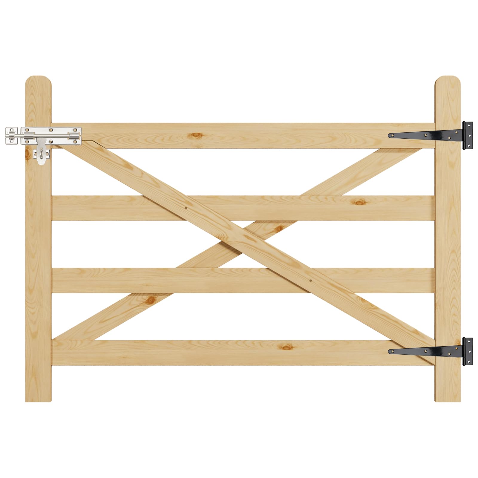 INMOZATA Garden Gate Wooden Pedestrian Gate with Gate Lock and Hinge, 3ft Wide x 3ft High (90cm Wide*90cm High) — view 18