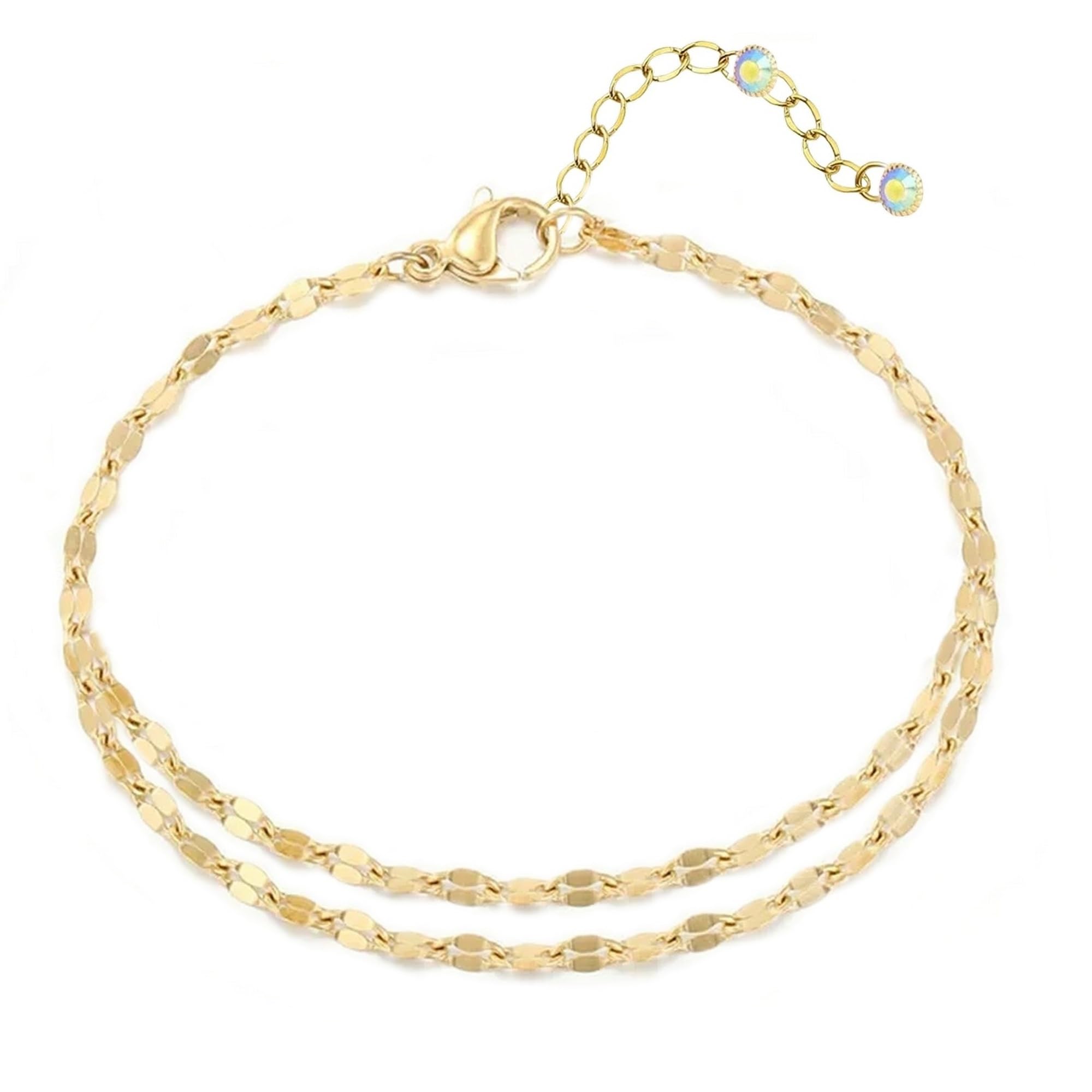 VAMA FASHIONS Trendy Adjustable Gold Plated Leg Anklet Chain Toes Foot Double Layered Anklets Ankle Chains For Girls Women (B0DDKHNZ1F) Amazon Price History, Amazon Price Tracker