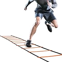 Vista 12 de GHB Pro Agility Ladder Agility Training Ladder Speed 12 Rung 20ft with Carrying Bag