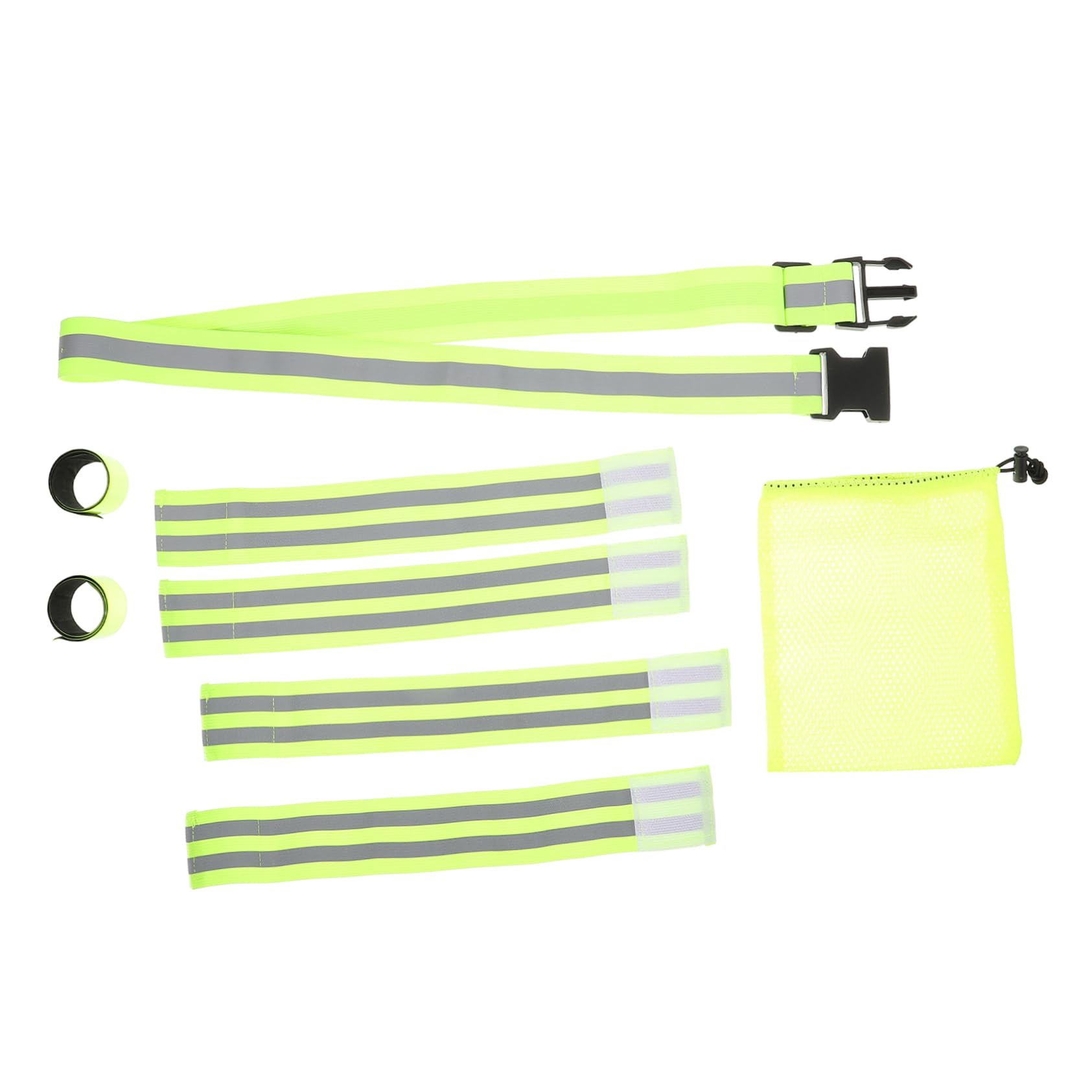 TOYANDONA Pulsera Reflectante cinturón de lámpara Correr Brazalete cinturón de Correr Cinturones para Correr Correa Reflectante para Caminar Cinta elástica Green
