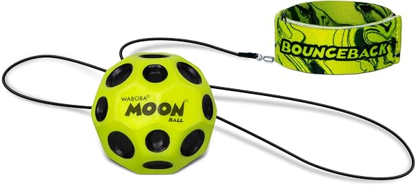 Waboba Bounceback x Returning Moon Ball - Leicht zu Greifen, Gelb - (60 mm), Einheitsgröße - 1