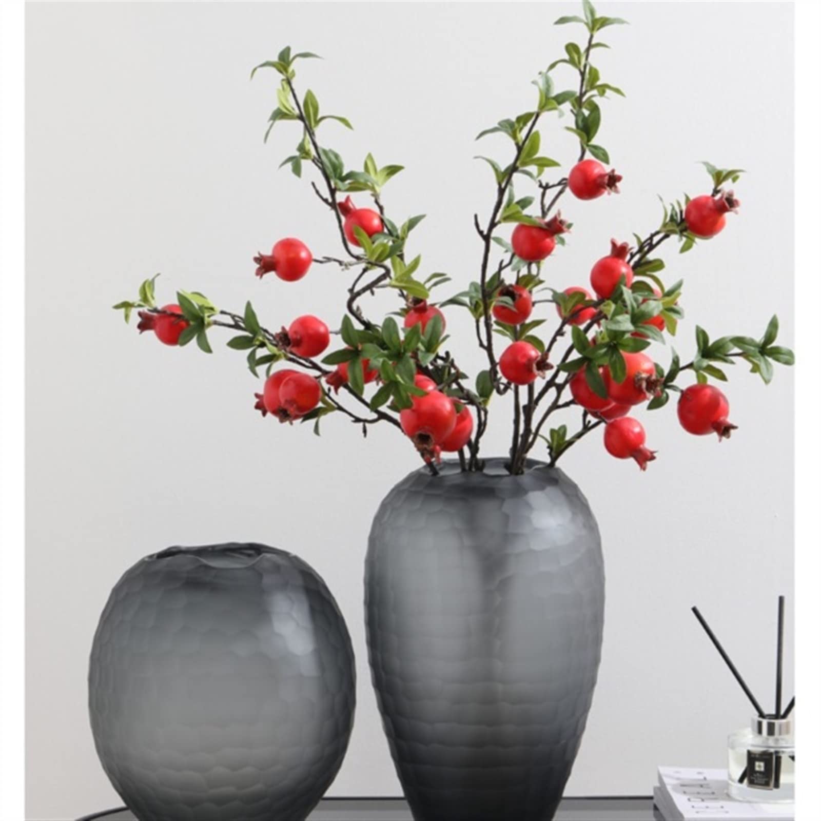 Jarrone Nuevo florero de Cristal escandinavo Moderno, Simple, Lujoso, decoración, Mesa, Sala de Estar, arreglo de Flores acuáticas Maceta(Medio)