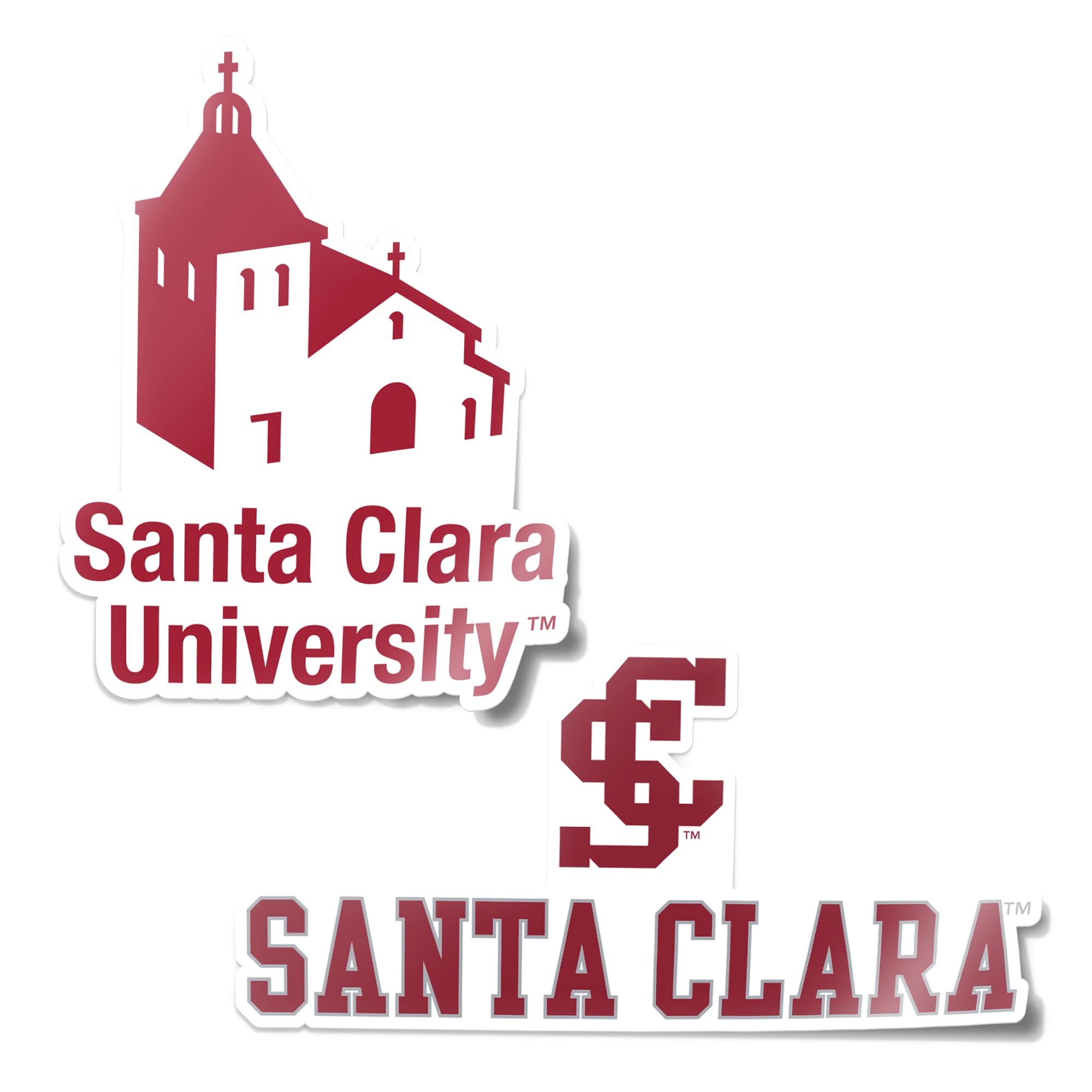 Autocollant Santa Clara University imperméable anti-rayures pour voiture et PC