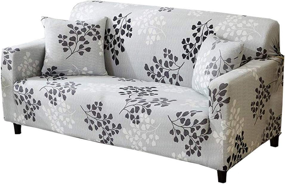 nordmiex Pattern Sofa Slipcover Stretch Arm Chair Large Sofa Slipcover Leather Furniture Protector for 4-Seat Sofa,Black/White/Grey/Ginkgo