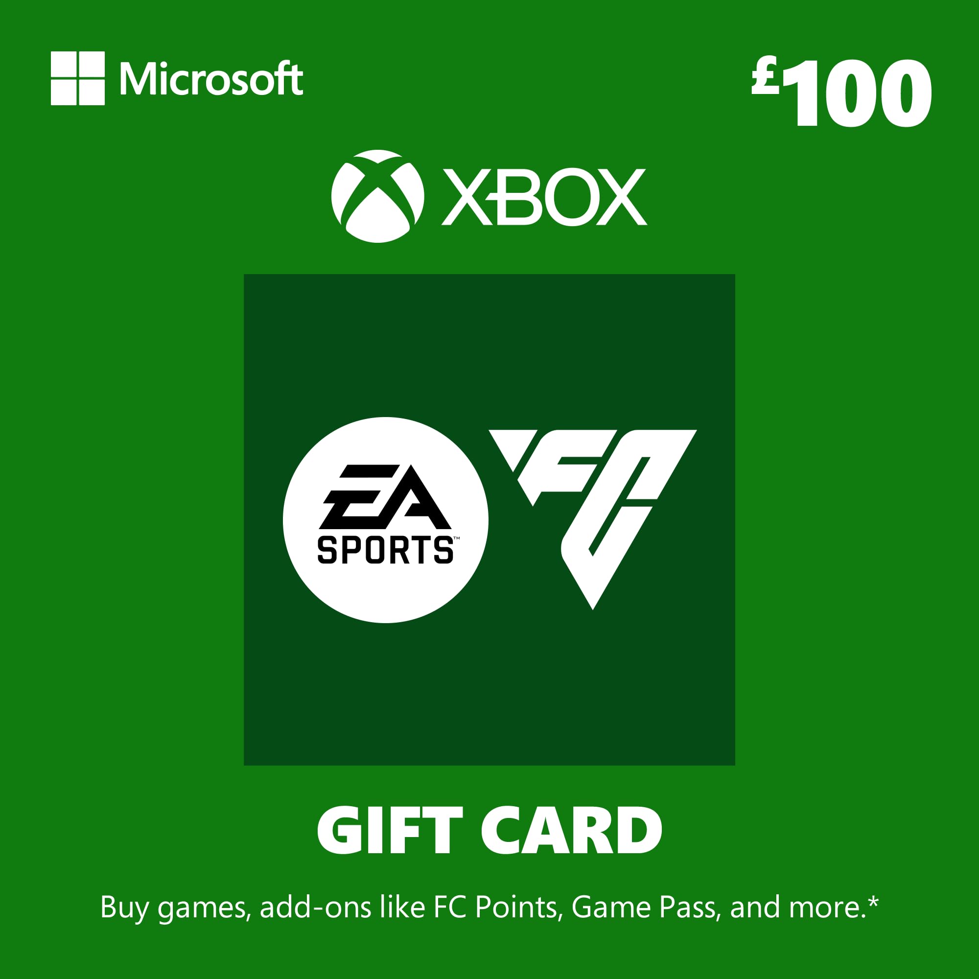 Xbox Gift Card │ 100 GBP │ EA Sports FC 25 │ Xbox One, Series S│X & Windows │ (Download Code)