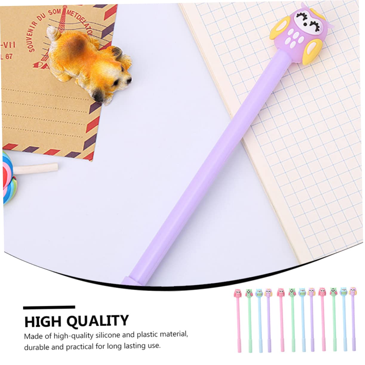 SHINEOFI 36piezas Bolígrafos De Gel Forma De Búho De Papelería Escolar Oficina Bolígrafos Creativos y Coloridos Para Estudiantes