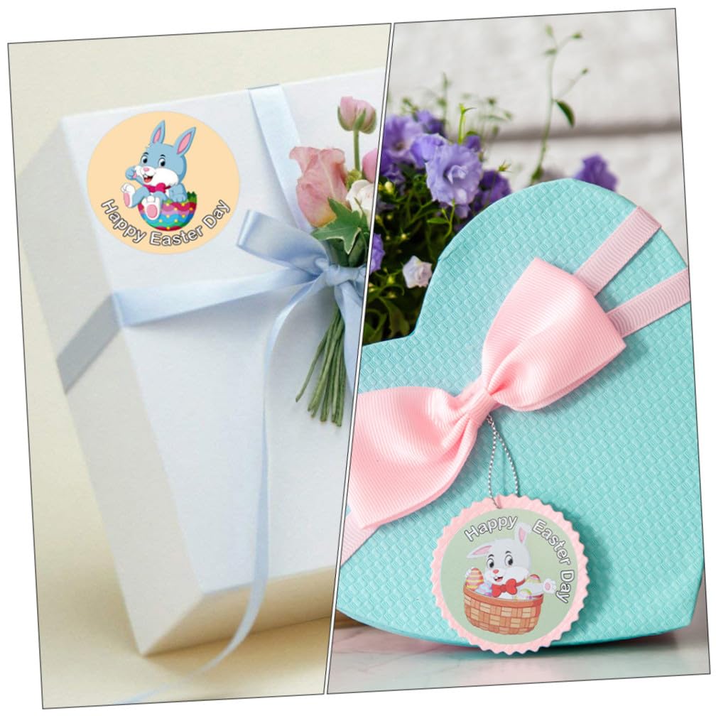 NUOBESTY 10rollen Aufkleber Mit Bunten Osterhasen Und Eiern Selbstklebende Dekoration Für Scrapbooking Und Bastelarbeiten