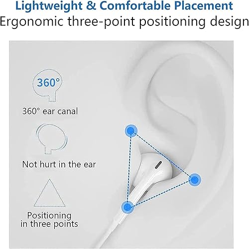 Miniatura 4 de Paquete de 2 auriculares USB C para iPhone 171615 con micrófono y control de volumen HiFi Stereo Tipo C para iPhone 171615 Pro Max, para Galaxy