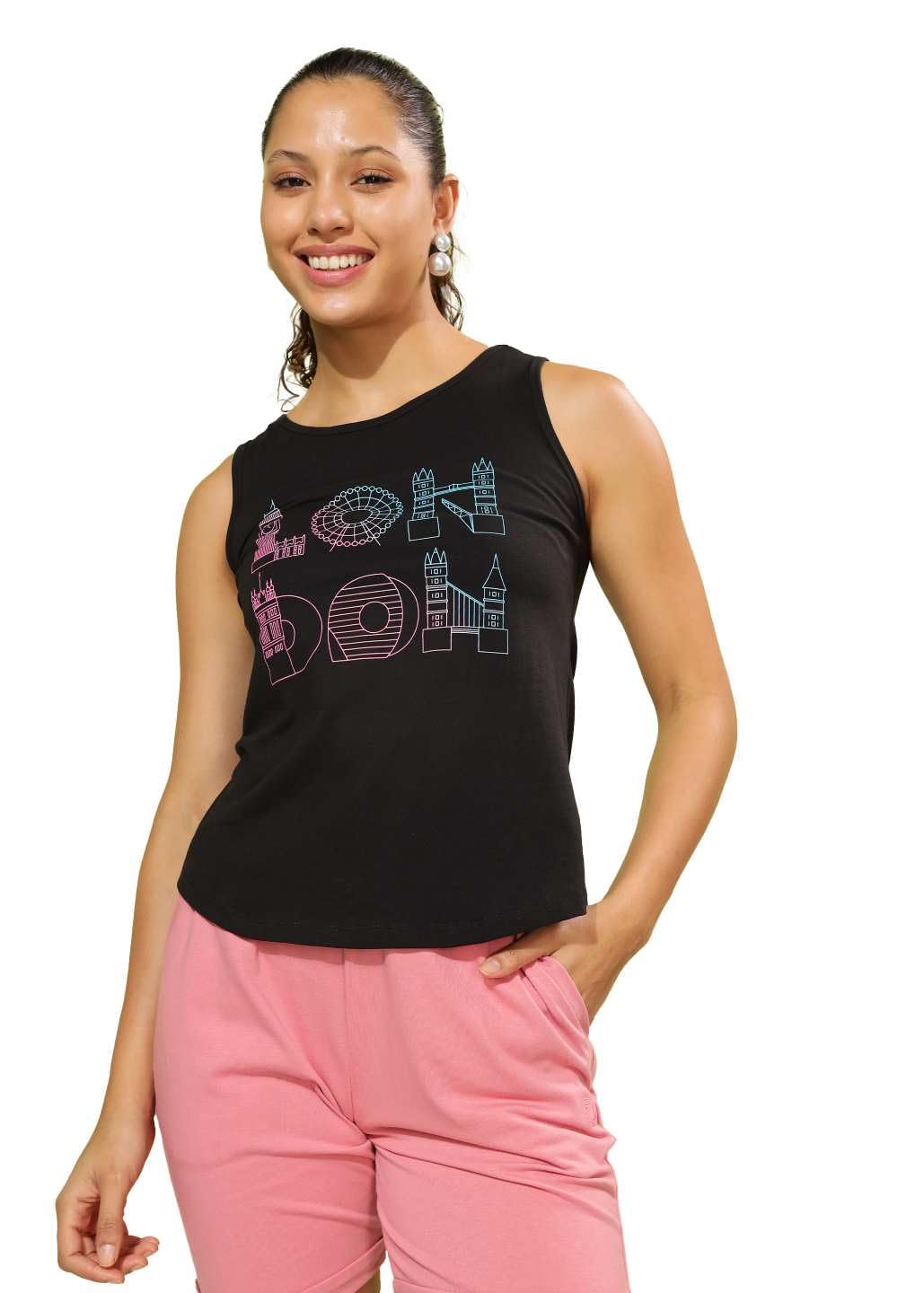 Women's Printed Cotton Tank Top-image-8