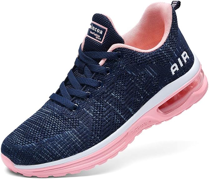 Lamincoa Womens Walking Shoes Lightweight Running Shoes Womens Tennis Shoes Non Slip Air Shoes Breathable Mesh Air Cushion Sneakers for Gym Workout Sports