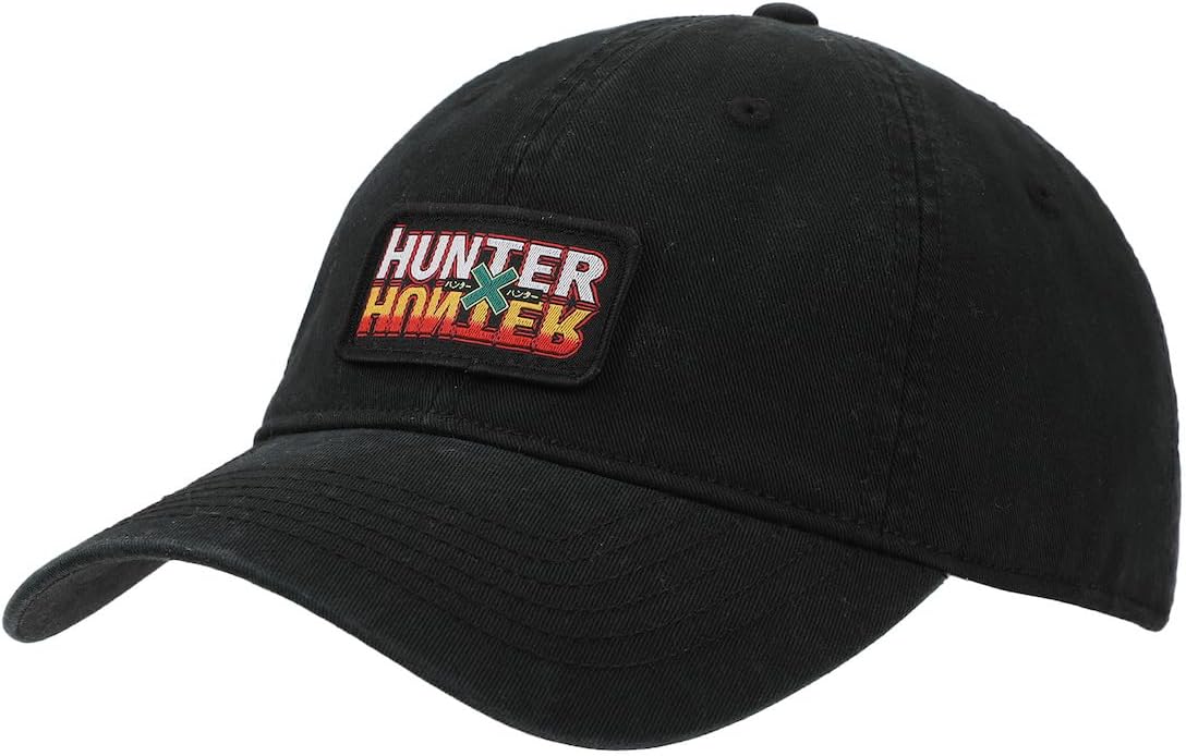 Hunter X Hunter Woven Patch Logo Black Unstructured Baseball Cap