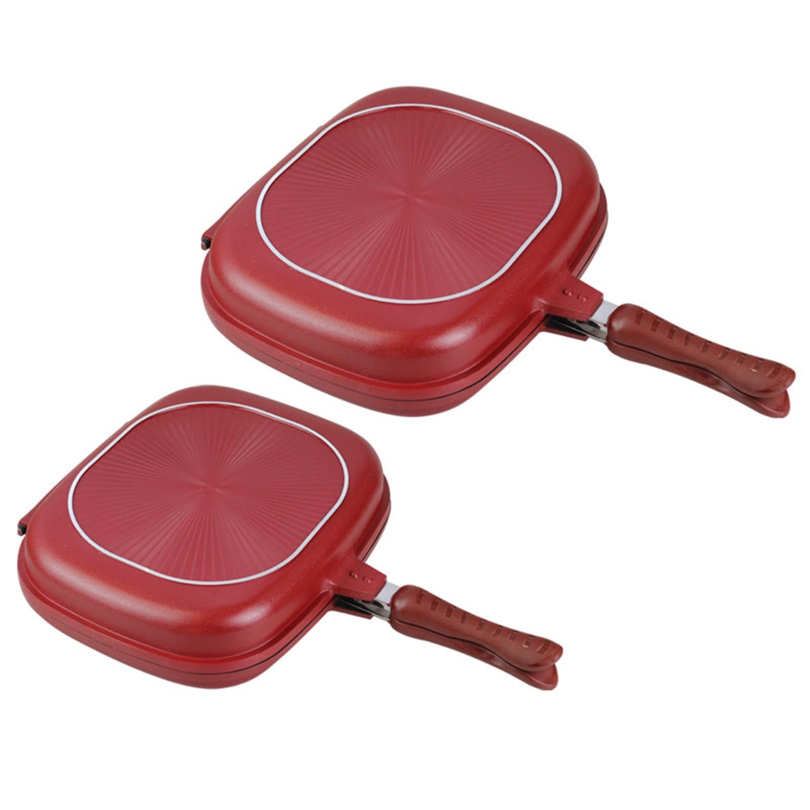 Sartén de Doble Cara, Sartén para Cocinar, Parrilla, Olla para Asar, Sartén para Desayunos, Utensilios de Cocina, Sartén para Panqueques, Sartén para, 28CM