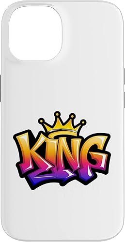 iPhone 14 King Graffiti Street Wall Art para fabricantes de graffiti caso