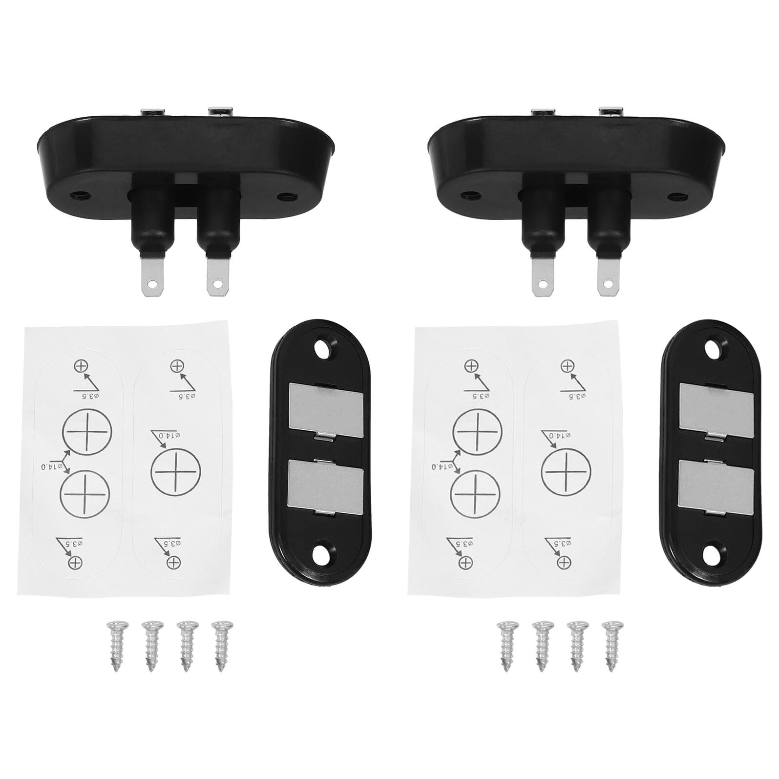 Actuador de cerradura de puerta PRETYZOOM negro para furgoneta y furgón de reparto 8