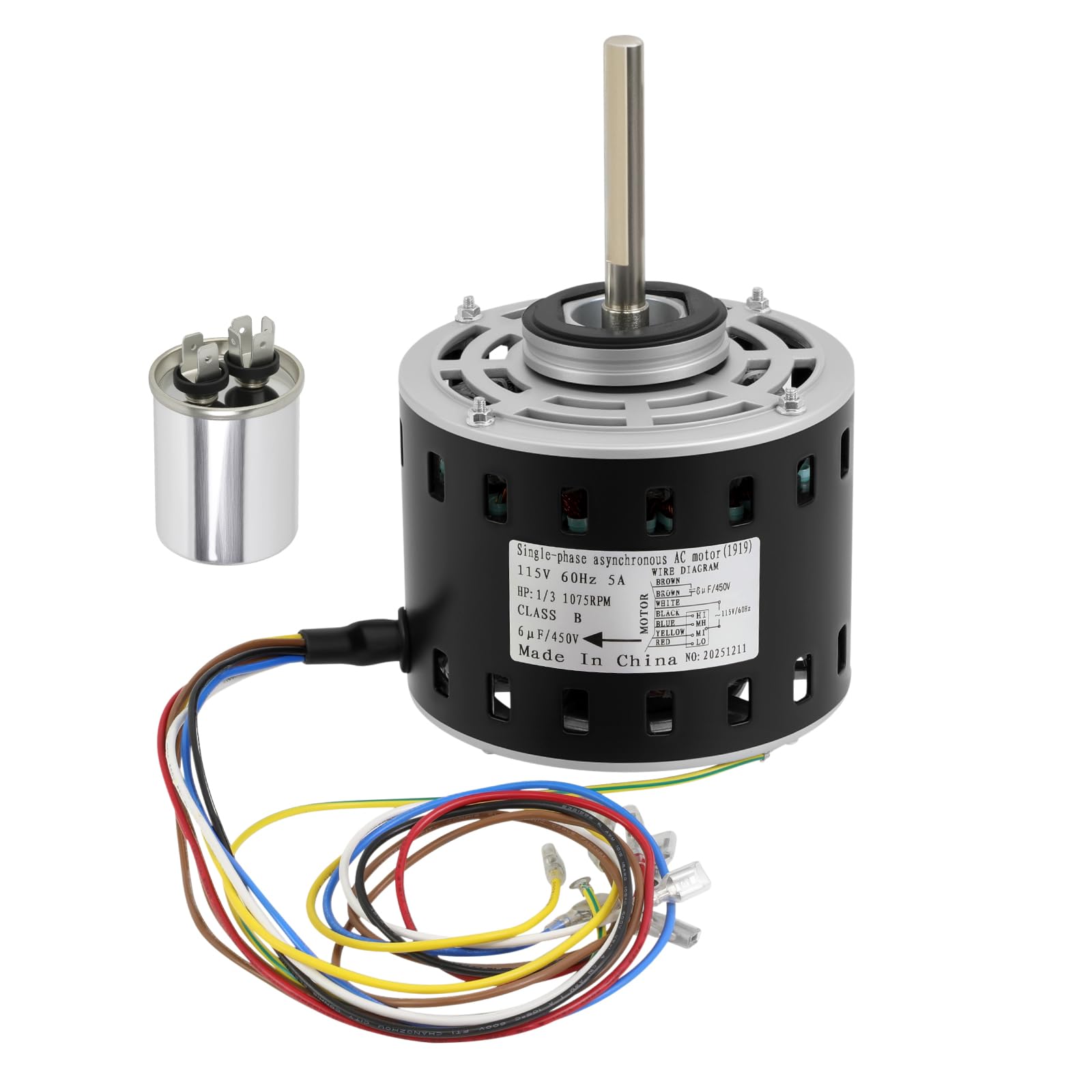 Photo 1 of 5KCP39HGS599S Blower Motor Furnace 1/3 HP 1075 RPM 4-Speed Replacement for GE & Trane Models MOT9053, MOT09053, MOT18948, MOT04716, MOT04722, MOT13512, MOT16953,115V 1075 RPM