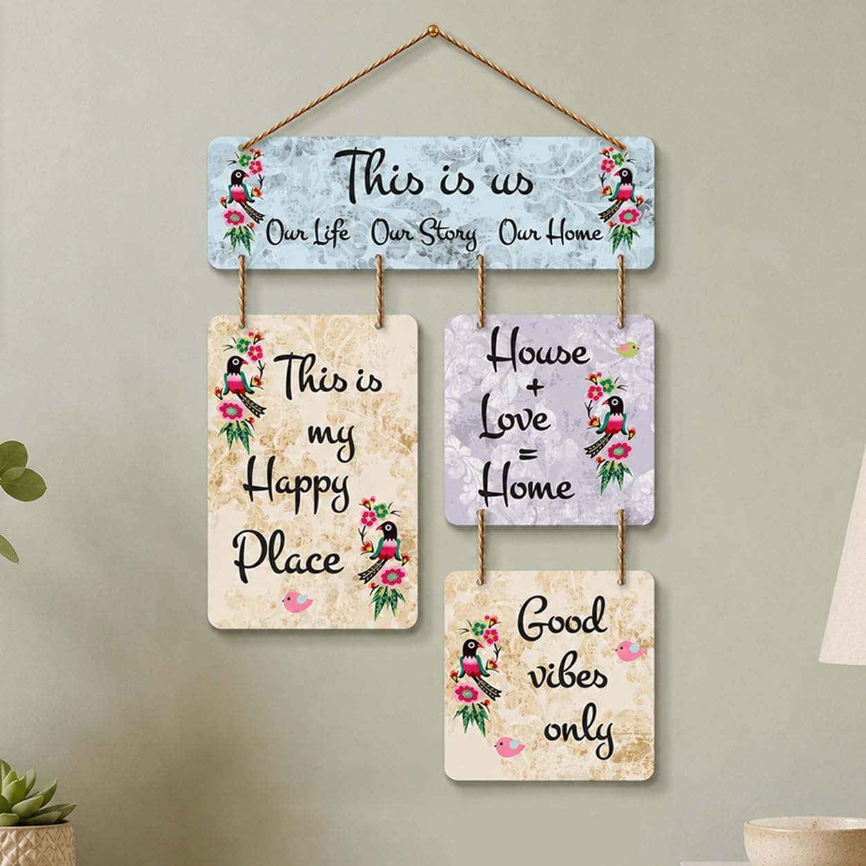 This is us Decorative Wall Art MDF Wooden Wall Hanger for Living Room & Bedroom