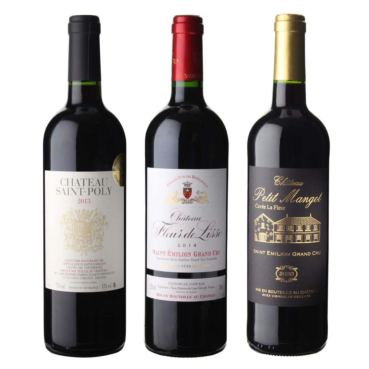 Amazon.co.jp: AOC Saint-Emilion Grand Cru Wine Set, Set of 3