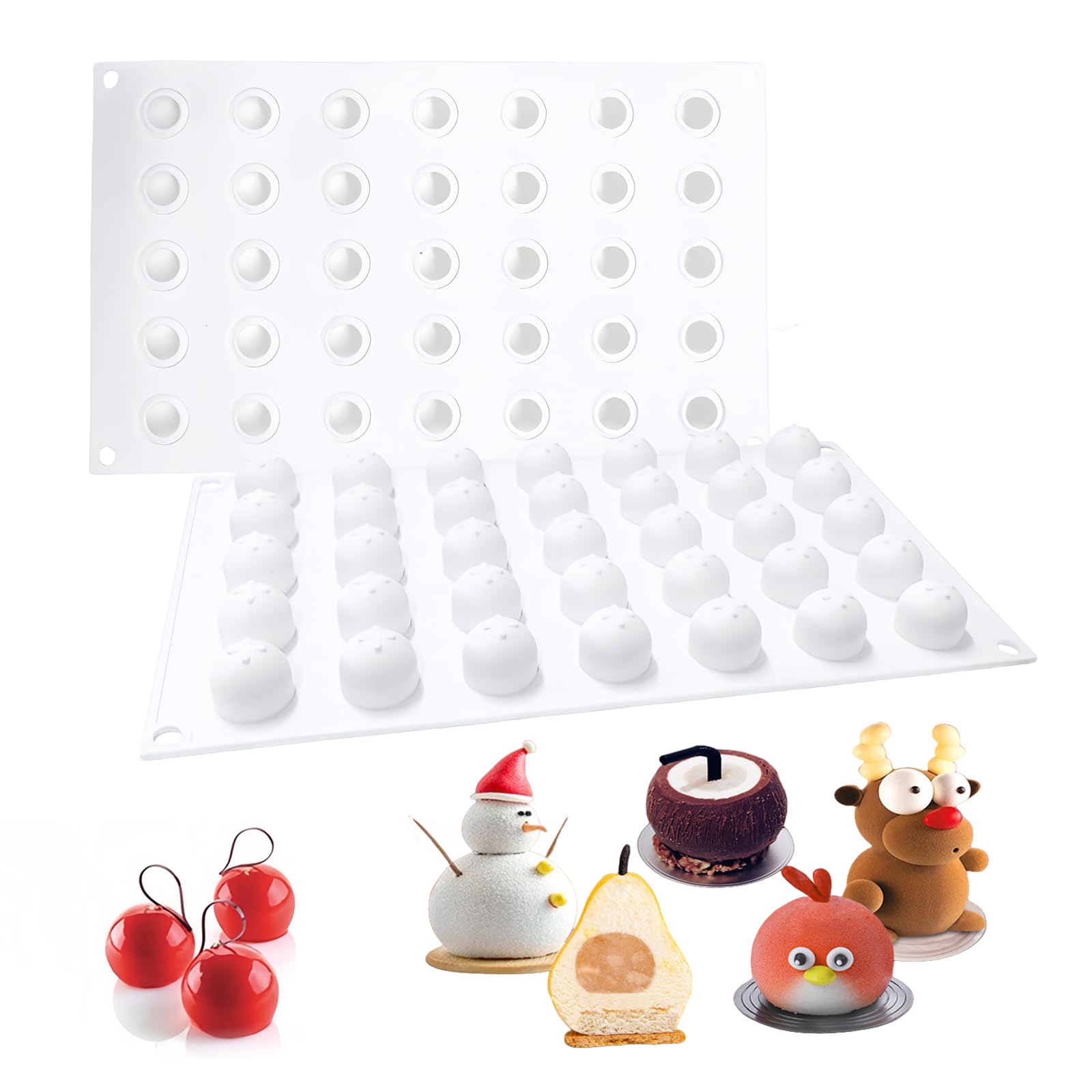 Moule à Chocolat Sphère WishesMar - 15 Cavités En Silicone, Pour Bonbons, Glace, Savon, Résistant à La Chaleur