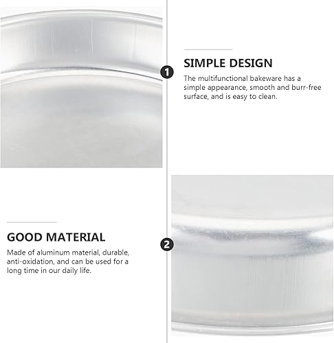 Miniatura 6 de GANAZONO Molde redondo para tartas molde de aluminio para hornear molde de metal para tartas de queso antiadherente multifuncional para hornear