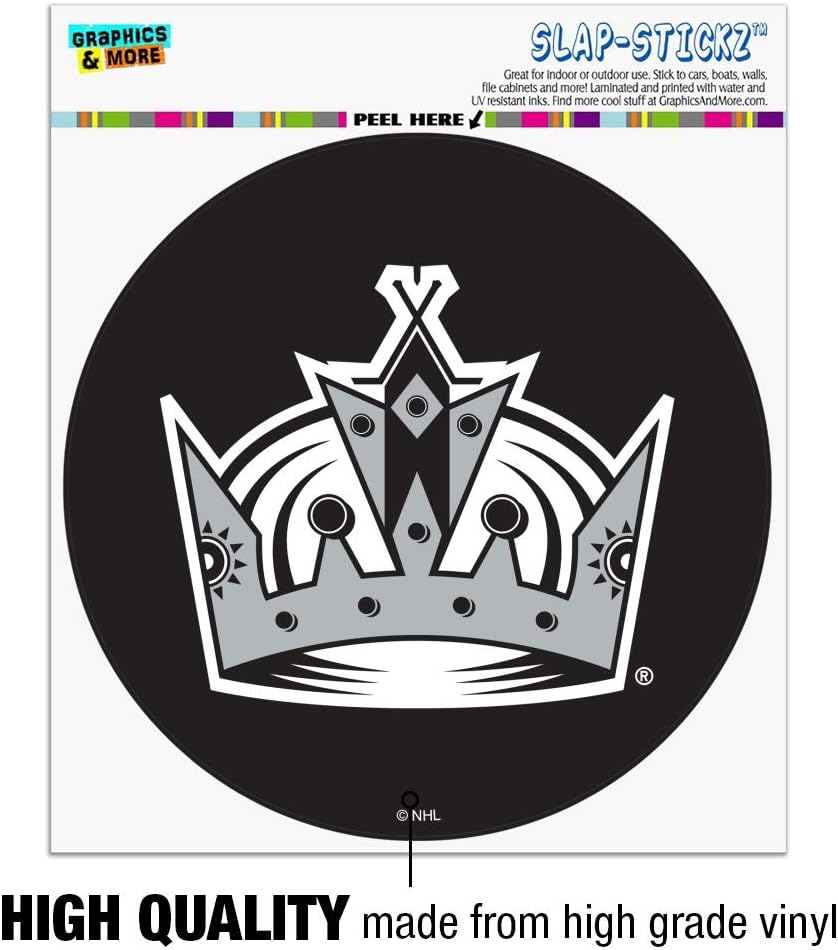NHL Los Angeles Kings Logo Automotive Car Window Locker Circle Bumper Sticker - Image 3