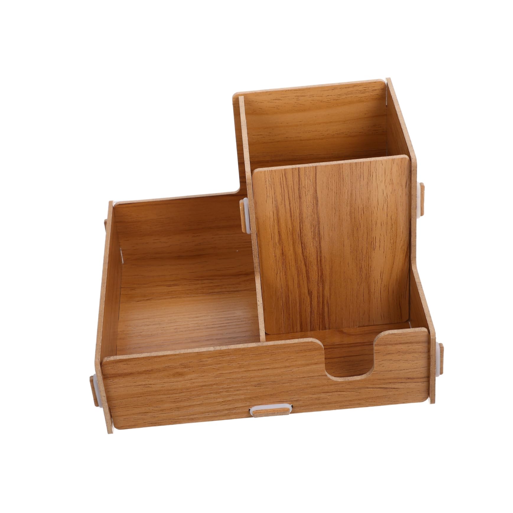 ULTECHNOVO Disposable Cup Rack Storage Box for Bar and Milk Tea Shops Natural Design Organized Cup Dispenser with Compartments for Straw and Cup Storage Cherry