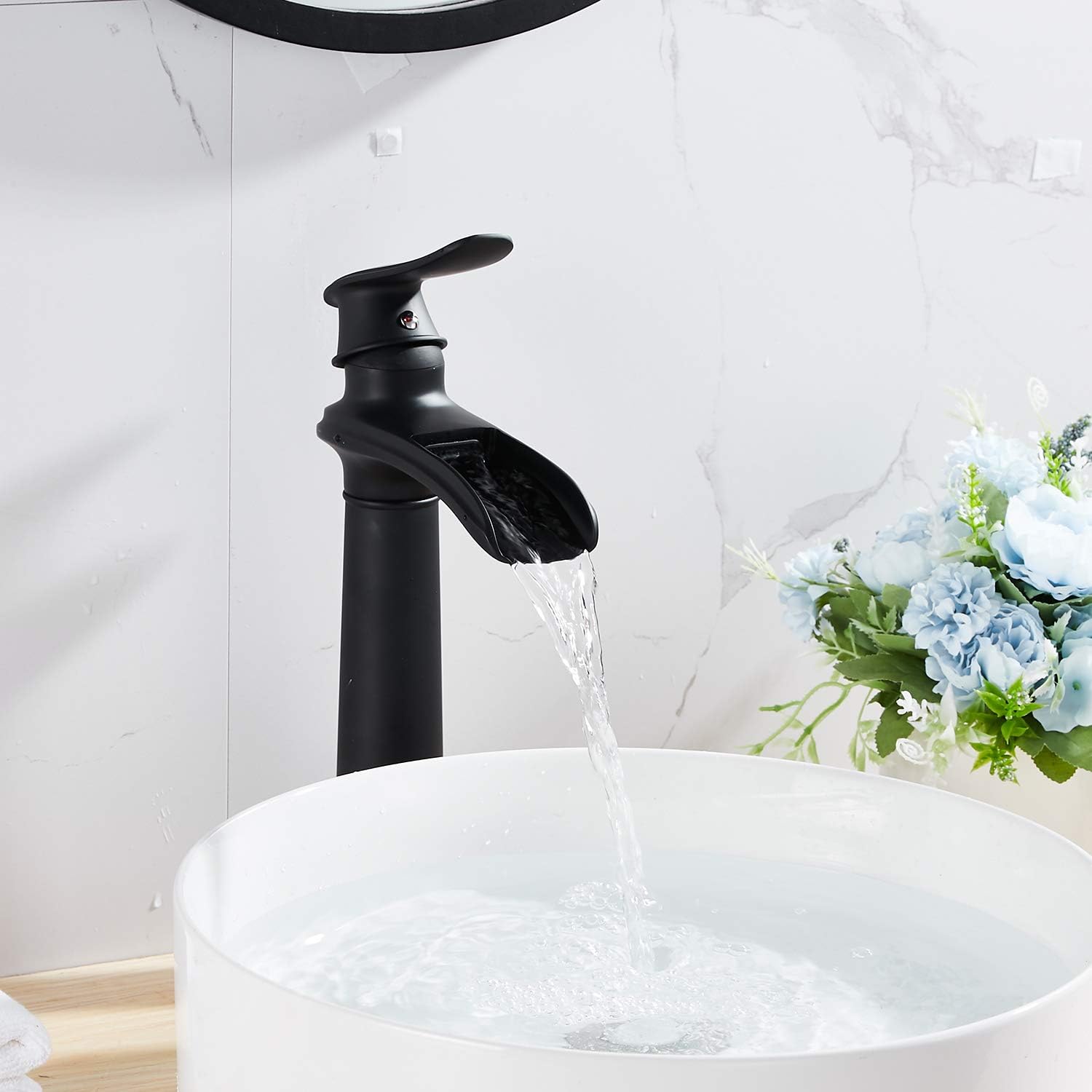 Buу 2 gеt 3 Matte Black Bathroom Faucet Yifinessyi Single Handle One Hole Bathroom Vessel Sink Faucet Bowl Sink Faucet Matching Pop Up Drain Without Overflow Black