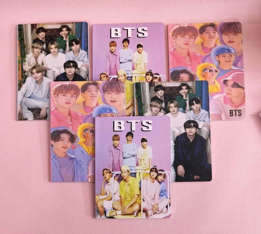 Image of A6 Small Size Bts Theme 4Pcs Diary For Girls Bts Army Team Ruled Pages For Kids Personal Diary Diary For Kids Bts Notebook Bangton Boys Pop Singer Group Diary Return Gift For Kids (A6P)