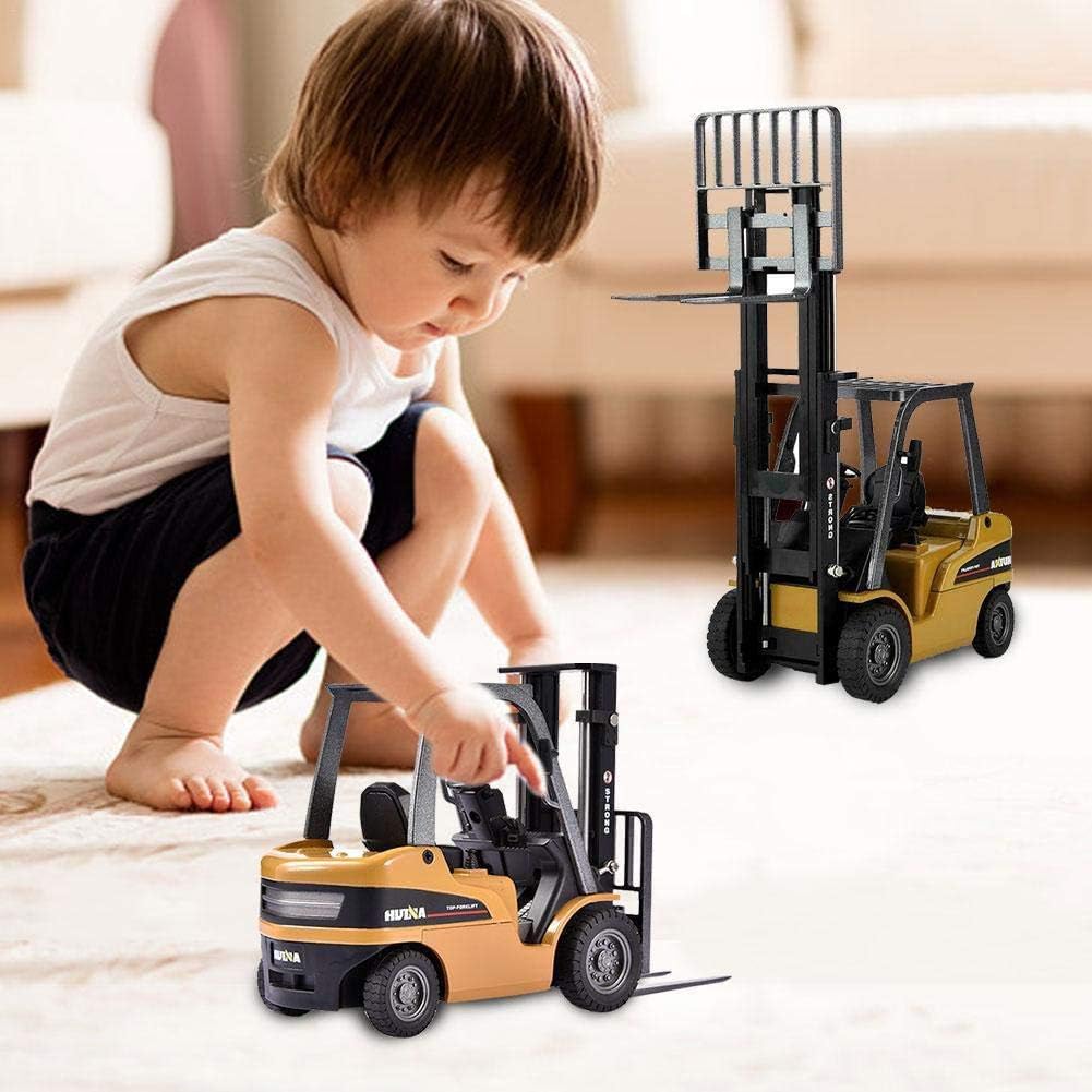 Carrello Elevatore Giocattolo, Modello Scala 1:50 in Lega Resistente, Veicolo di Ingegneria Giocattolo per Bambini, Ragazzi e Collezionisti in Gioco Educativo e Decorazione Casa