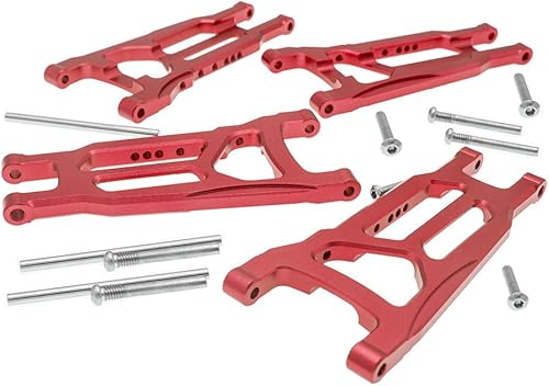 Miniatura 9 de CODA RACING Paquete de 4 brazos de suspensión delanteros y traseros de aleación para Traxxas 110 4X4 Slash, Stampede, Rustler 4WD VXL-Sustituye a la