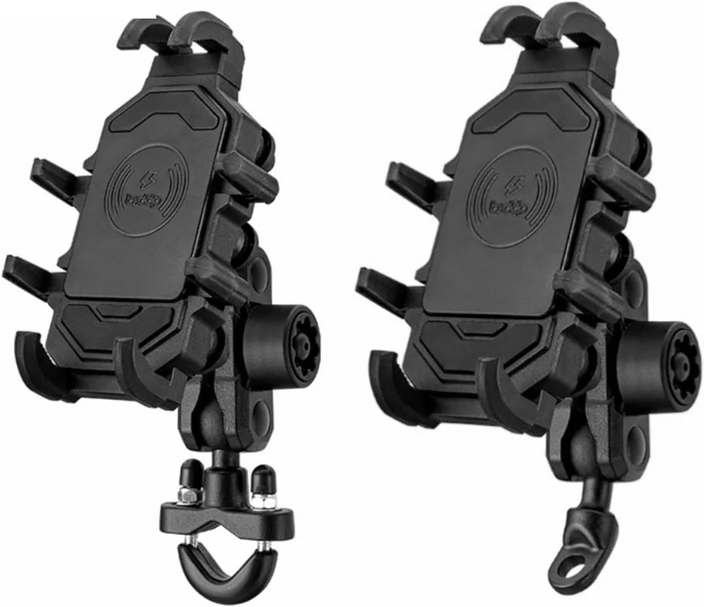 Bike Phone Mount Motorcycle Phone Holder 360° View Shockproof Anti-Theft Eight-Claw Fixation GPS Bracket Clip Riding Scooter Bicycle Accessories Bicycle Phone Holder(Mirror)