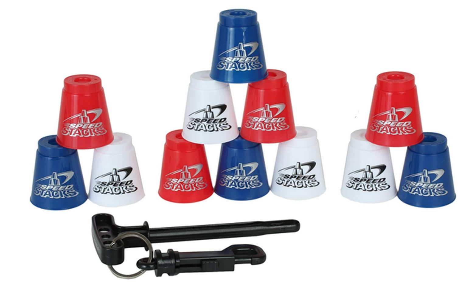 Speed Stacks Mini Toy Play Set of 12 Ultra Portable Cups: Blue, Red, White