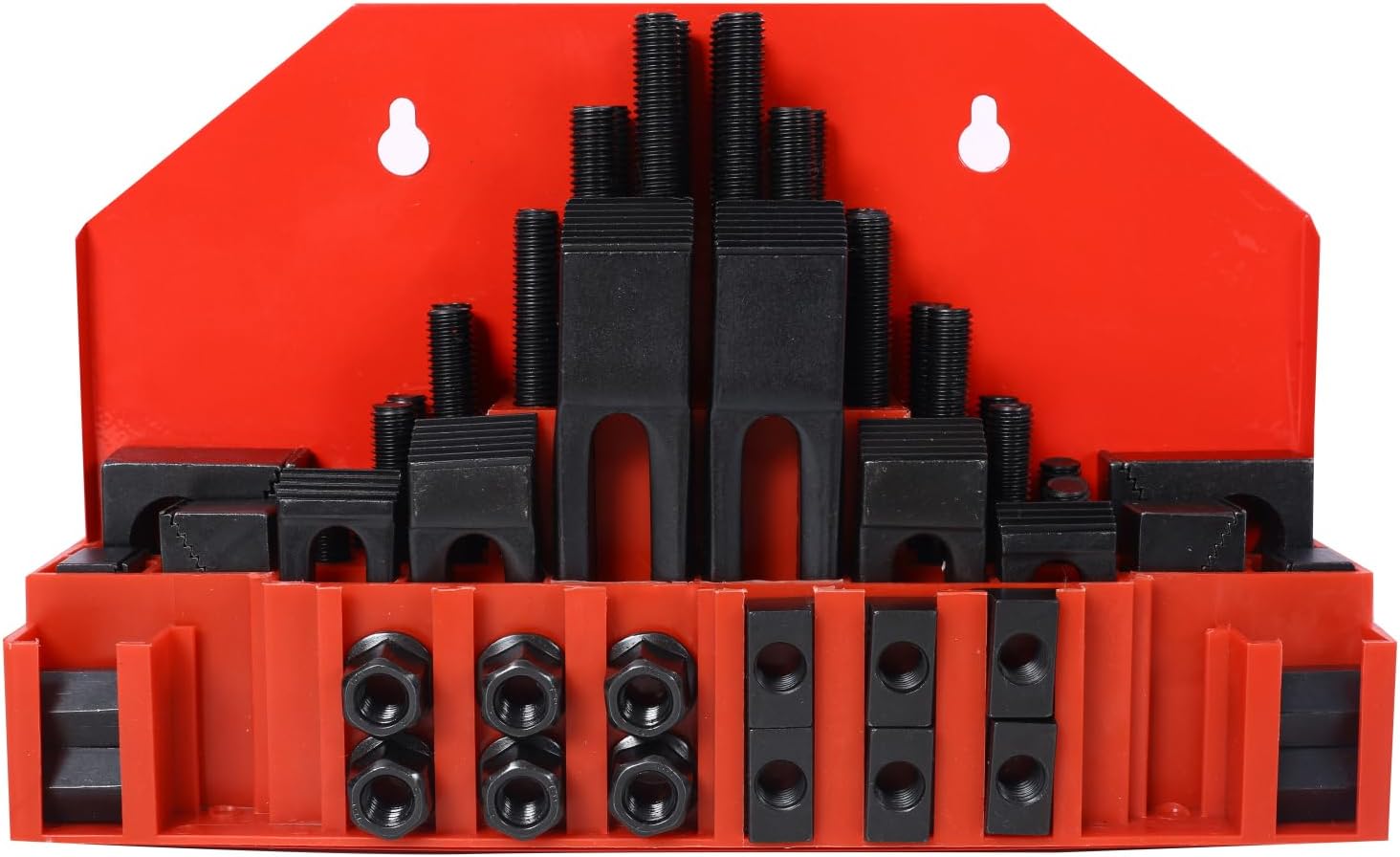 58Pc T-Slot Clamping Kit for Milling Machinist Set with T-Slot Cleaner and Tightening Wrench (5/8" Table Slot, 1/2"-13 Stud Size)