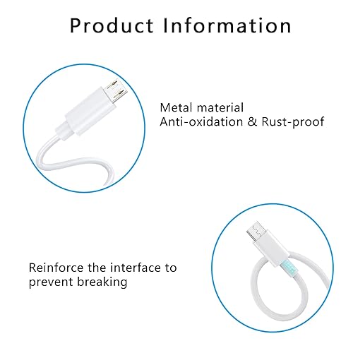 Miniatura 5 de Cable de extensión de carga compatible con la cámara Blink Mini Pan Tilt, cable de extensión de carga micro USB impermeable de 16 pies, cable de