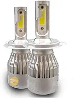 Kit Ultra Led Super Branca 6500k 22000 Lumens H4 H7 H1 H11 H3 HB4 H16-PSX PAR LÂMPADA FAROL ALTO BAIXO MILHA NANO Y3 C/COOLER 12V 36W IMPORTADO TOP (H4)