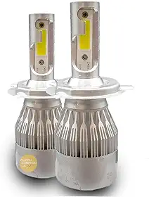 Kit Ultra Led Super Branca 6500k 22000 Lumens H4 H7 H1 H11 H3 HB4 H16-PSX PAR LÂMPADA FAROL ALTO BAIXO MILHA NANO Y3 C/COOLER 12V 36W IMPORTADO TOP (H4)
