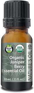 Nature's Oil Juniper Berry Essential Oil, 10ml, Pure, USDA Certified Organic, GC/MS Tested