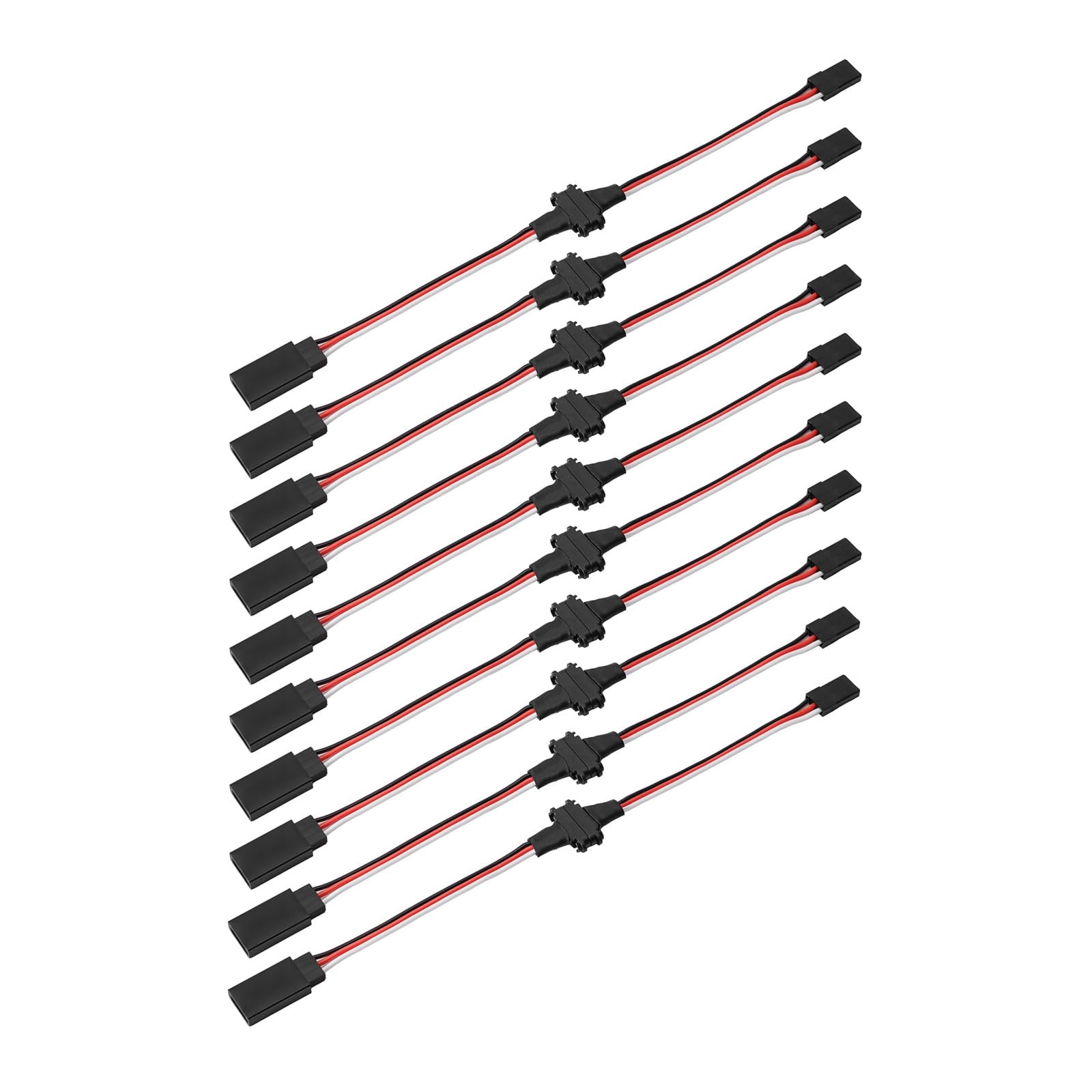 INJORA 5PCS Magnetic Snap-on JR Extension Cable for RC Models (20cm*10)