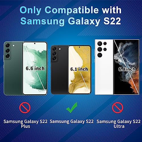 Image of [2+2 Pack] Privacy Screen Protector Compatible with Galaxy S22 5G - 2 Tempered Glass with 2 Camera Lens Protectors - HD Clear - Bubble-Free - Anti-Spy - Scratch Resistant
