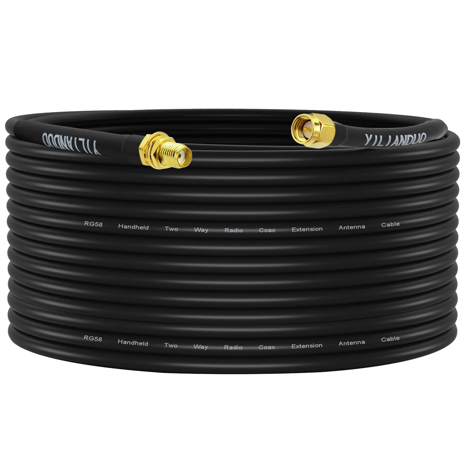 Câble d'Extension SMA RG58 SMA Mâle à Femelle 20M/65,6ft Câble Coaxial à Faible Perte pour WiFi 3G 4G LTE Antenne GPS SDR Équipement Antenne Radio Scanner Routeur (Non pour la TV)