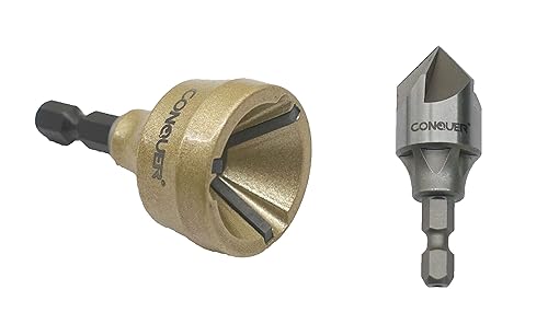 CONQUER Juego de herramientas de chaflán externo de desbarbado interior y exterior para 1/8"-3/4"(0.118 in-0.748 in) disponible en Yaxa Colombia