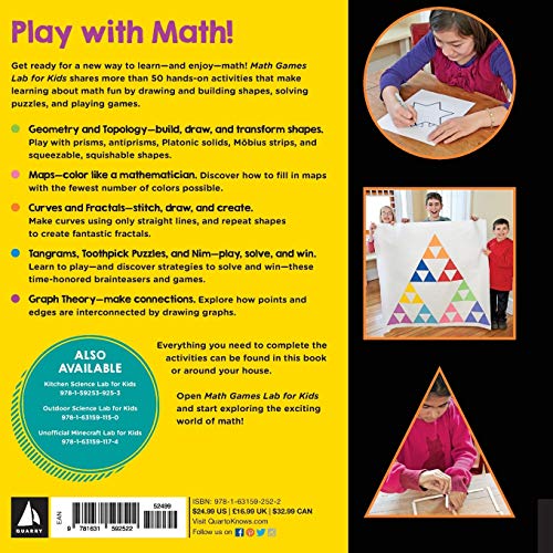 Math Games Lab for Kids: 24 Fun, Hands-On Activities for Learning with Shapes, Puzzles, and Games (Volume 10) 2 616D0zeOSjL
