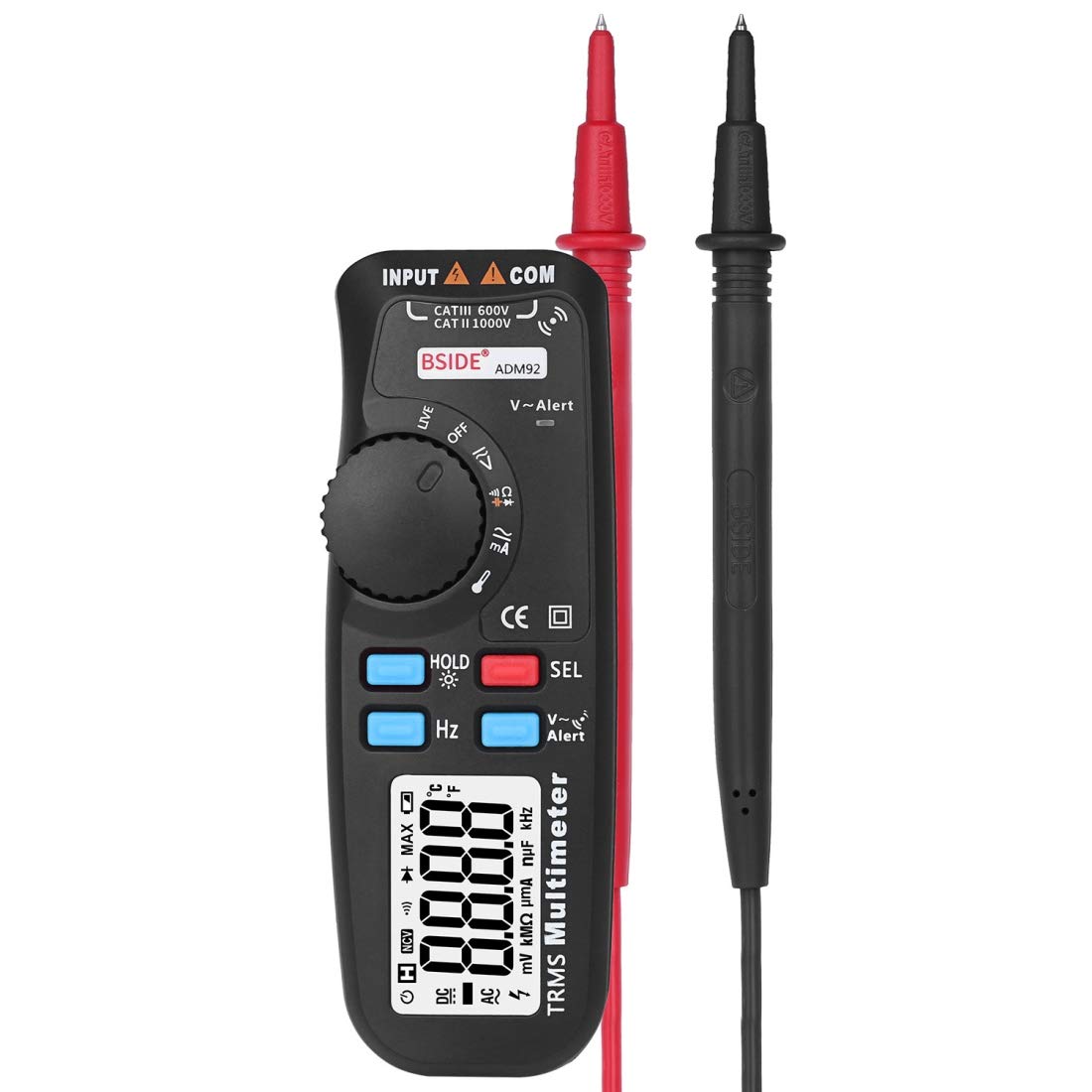 Hanks' sklep cyfrowy multimetr automatyczny zakres 6000 liczy tester TRMS z żywym kontrolą przewodu temperatura NCV Hz Ohm Diode