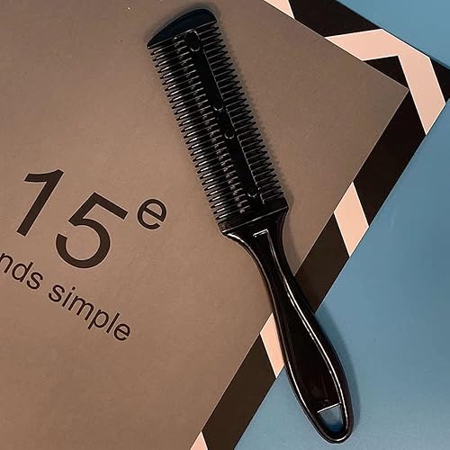 Miniatura 5 de JLEivvi 4 piezas de peine de afeitar de doble cara para cortar el cabello, afeitadoras de corte de pelo, recortadora de adelgazamiento, peine de