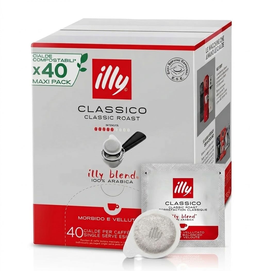Caffè ILLY Miscela CLASSICO, 120 Cialde Filtrocarta Monodose Ese 44, 3 Confezioni da 40 -DD-