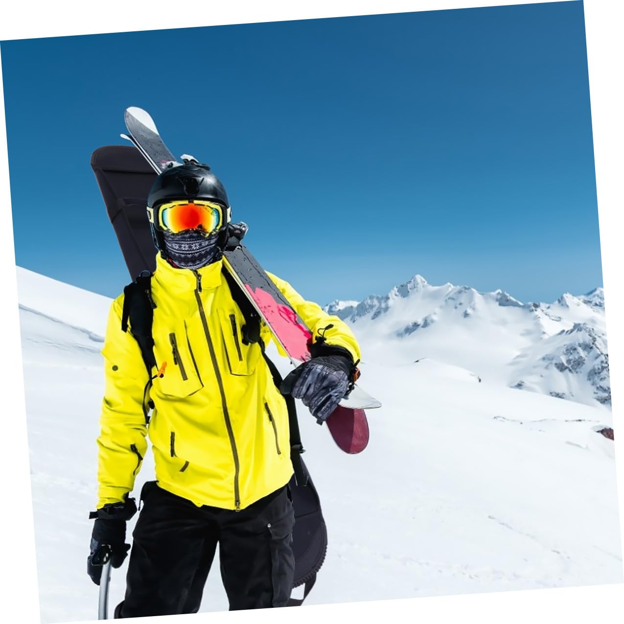 BESPORTBLE Housse de Snowboard Noire Résistante la Saleté, Rangement Pratique à Dos pour Équipement de Ski, Protection Robuste pour Transport en Voiture et Avion, Paquet de Snowboard