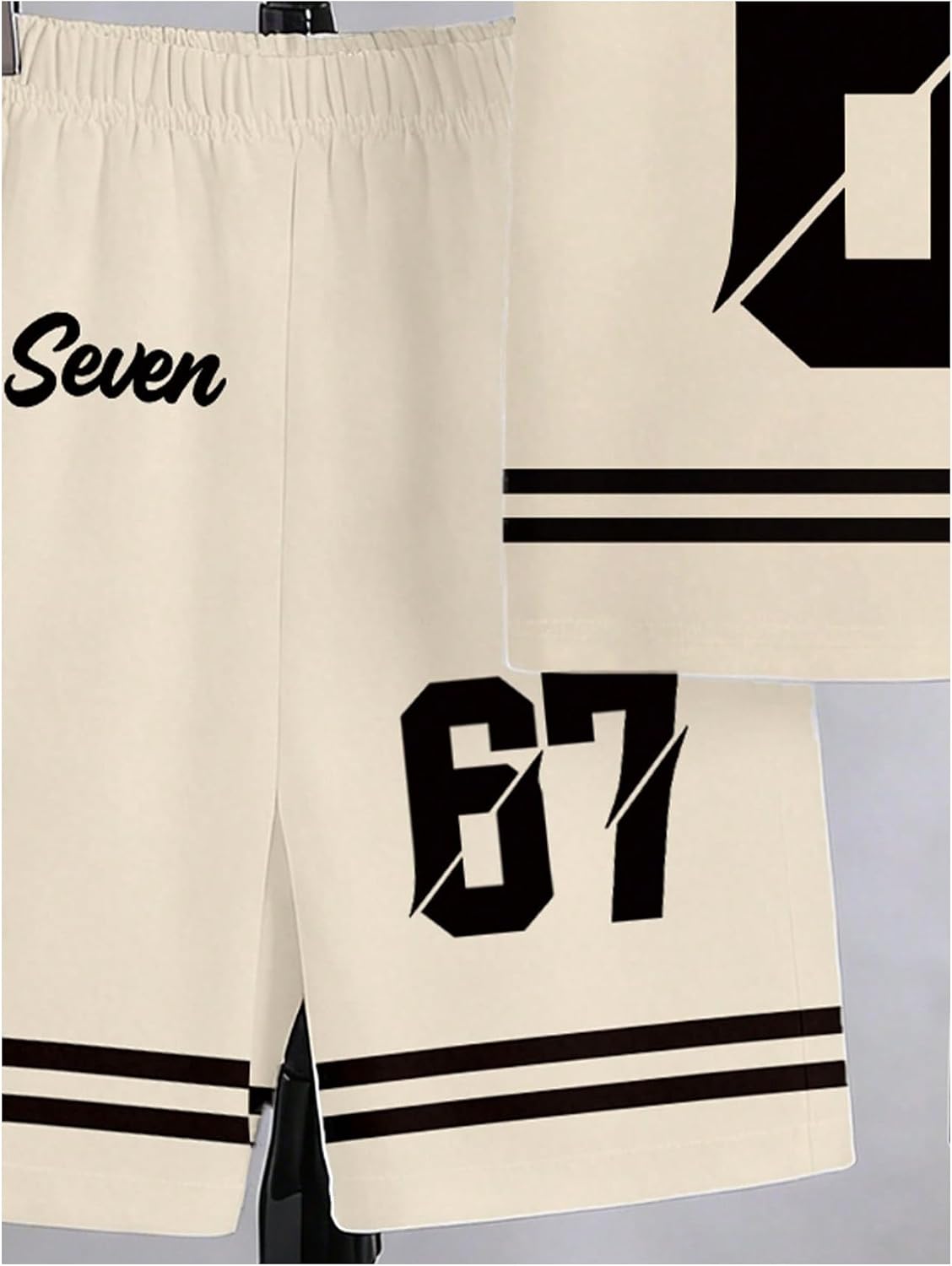 VIPWOLF Boy's 2 Piece Outfits Number Graphic Short Sleeve Jersey Shirts and Soccer Shorts Activewear